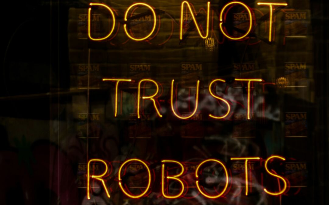 Do Not trust robots neon sign, taken by Nick Fewings from Unsplash